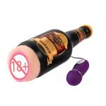 Dụng cụ thủ dâm cho nam Premium hình chai rượu, âm đạo giả ngụy trang màu đen, thiết kế cầm tay với lõi silicone mềm và vỏ ABS theo mô tả sản phẩm, phù hợp người trưởng thành quan tâm đến sự riêng tư và cách bảo quản