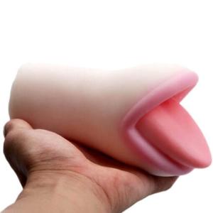 Âm đạo giả silicon hình miệng cho nam, dụng cụ hỗ trợ tự kích thích dành cho người trưởng thành, kiểu dáng mô phỏng miệng, có hai phân loại màu lưỡi, phù hợp người tìm kiếm đồ chơi tình dục cá nhân và phụ kiện phòng the