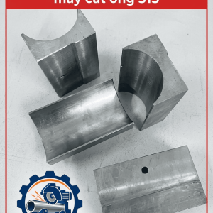 Bộ Hàm Kẹp Máy Cắt Ống 315, Kẹp Hình Cung Cho Cụm Ê Tô Gá Phôi, Phụ Tùng Máy Cắt Ống Kim Loại Dùng Trong Xưởng Cơ Khí, Hỗ Trợ Định Vị Chi Tiết Trước Khi Gia Công, Cần Xác Minh Khoảng Cách Lỗ Bắt Và Kích Thước Lắp