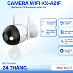 Camera Wifi 2.0MP KBVISION KX-A21F, Ghi Hình Full Color 1080P, Hỗ Trợ Thẻ Nhớ 256GB, Chống Nước IP67