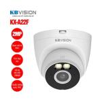 Camera Wifi 2MP Kbvision KX C22L, Full Color, chống nước IP67, phát hiện chuyển động và con người, báo động còi và đèn, đàm thoại hai chiều, tầm xa 30m, hình ảnh sắc nét ban đêm