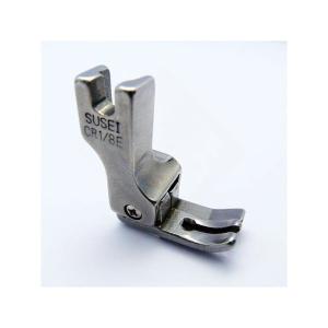 Chân vịt máy may CR1/8E mí phải, chân vịt bù phải khoảng 3,2 mm cho máy may công nghiệp, hỗ trợ may đường thẳng và may sát mép, phù hợp máy 1 kim tương thích, xưởng may và kỹ thuật viên sửa chữa