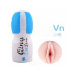 Âm đạo giả Qing cho nam giới trưởng thành, cốc thủ dâm cầm tay với phần ruột silicone mềm, tay cầm nhựa chắc chắn theo mô tả cửa hàng, kích thước 18x8cm, thiết kế gọn để sử dụng cá nhân tại nhà