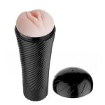 Cốc thủ dâm nam Pink Pussy có rung, âm đạo giả cầm tay thương hiệu Baile theo mô tả nhà bán lẻ, thiết kế ngụy trang dạng đèn pin, phần ruột mềm, kích thước tham khảo 240x87x87mm, phù hợp nhu cầu sử dụng cá nhân