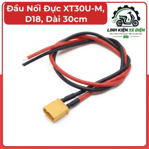 Jack Đực XT30U-M D18 Dài 30cm, Đầu Nối XT30U 2 Pin, Dây 18AWG, Đầu Cắm Pin Lithium, Kết Nối Nguồn DC, Phụ Kiện RC, Drone FPV, ESC, Motor Điện, Mạch Điều Khiển Và Thiết Bị Điện Tử