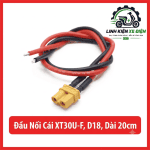 Đầu nối nguồn XT30U-F 18AWG 20cm, giắc pin LiPo 2PIN, dây silicone mềm, đầu cái XT30U, dùng kết nối ESC, bộ điều khiển động cơ, drone FPV, xe RC, robot và thiết bị nguồn DC