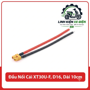 Cáp XT30U-F Đầu Cái D16, Dây 16AWG Dài 10cm, Đầu Nối Nguồn XT30U 2 Pin Cho Pin LiPo, ESC, Drone FPV, Xe RC, Robot Và Thiết Bị Mô Hình, Dây Silicone Linh Hoạt Hỗ Trợ Lắp Đặt Nhanh, Thay Thế Dây Nguồn Và Sửa Chữa