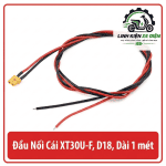Đầu Nối XT30U-F Cái D18 Dài 1 Mét, AMASS XT30U Female, Jack Pin 2 Chân, Dây 18AWG, DC 500V, 15A, 30A Tức Thời, Vỏ PA Chống Cháy UL94 V0, Dùng Làm Dây Nguồn Pin, ESC, RC, FPV, Linh Kiện Điện Tử Cho Pin