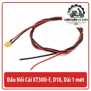 Đầu Nối XT30U-F Cái D18 Dài 1 Mét, AMASS XT30U Female, Jack Pin 2 Chân, Dây 18AWG, DC 500V, 15A, 30A Tức Thời, Vỏ PA Chống Cháy UL94 V0, Dùng Làm Dây Nguồn Pin, ESC, RC, FPV, Linh Kiện Điện Tử Cho Pin