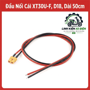 Jack Cái XT30U-F D18 50cm, Đầu Nối XT30U 2 Pin, Dây 18AWG, Đầu Cắm Nguồn DC, Kết Nối Pin Lithium, Phụ Kiện RC, Drone FPV, ESC, Xe Điều Khiển, Mạch Nguồn, Dây Pin Và Thiết Bị Điện