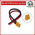 . Đầu cắm XT60 cái dây 20cm, XT60 female connector, dây nguồn ngắn cho pin LiPo và ESC, cáp kết nối drone FPV, xe RC, máy bay mô hình, robot, bộ sạc, thiết bị điện DC, phụ kiện thay thế và lắp ráp hệ thống nguồn