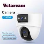AN NINH TOÀN DIỆN, KHÔNG GÓC KHUẤT, Camera Wifi VStarcam CS2DR dual-lens 2M, quay xoay 340°/90°, ban đêm màu + hồng ngoại, phát hiện người, báo động đèn + còi, lưu thẻ 256GB