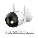 BẢO VỆ TOÀN DIỆN, Camera Wifi Dahua 4MP DH F4C PV LED phát hiện người & chuyển động, ánh sáng kép thông minh, xoay cố định góc rộng 98°, báo động còi & đèn, đàm thoại hai chiều