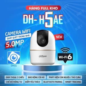 Camera Wifi Dahua 5.0MP DH-H5AE, Hình Ảnh Siêu Nét, Đàm Thoại 2 Chiều, Quay Quét 355°, Phát Hiện Chuyển Động, Báo Động Còi Hú, Hỗ Trợ Thẻ 256GB, Kết Nối LAN Và Wifi 2.4GHz