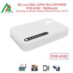 CUNG CẤP NĂNG LƯỢNG LIÊN TỤC, BẢO VỆ THIẾT BỊ – UPS DC Mini APOWER POE-632E 10 000 mAh, hỗ trợ DC + USB + POE, công suất 17W, thiết kế compact, lý tưởng cho camera, router, modem