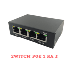 Switch POE Uplink Chia 1 Ra 3, Mở Rộng Mạng PoE 100m, Công Suất 30W In / 24W Out, Tương Thích IEEE 802.3af/at, Ray Gắn Tủ, Plug-and-Play Hiệu Suất Cao Cho Camera, AP, IoT