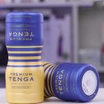 Cốc thư giãn TENGA Premium Dual Sensation CUP cho nam giới trưởng thành, cấu trúc hai vùng kích thích trong cùng sản phẩm, phần lõi TPE đàn hồi, vỏ PE, gel bôi trơn tích hợp, không sử dụng động cơ rung hoặc pin